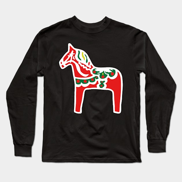 Norse dala horse Long Sleeve T-Shirt by theaspenridge